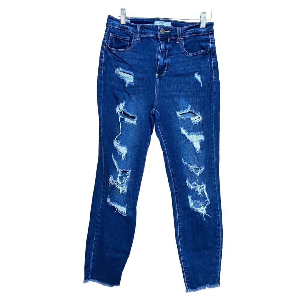 Cello High Rise Medium wash distressed skinny jeans - Juniors‎ Size 9 women's 29